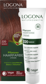 LOGONA Pflanzen-Haarfarbe Creme 220 weinrot 150ml