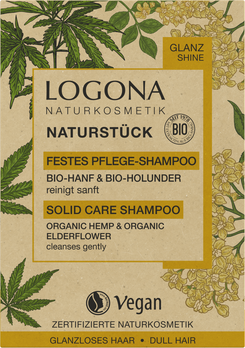 LOGONA Festes Shampoo Bio-Hanf & Bio-Holunder 60g