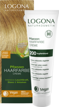LOGONA Pflanzen-Haarfarbe Creme 200 kupferblond 150ml