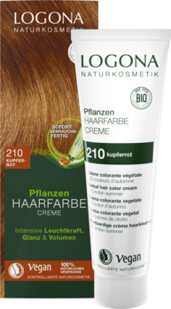 LOGONA Pflanzen-Haarfarbe Creme 210 kupferrot 150ml