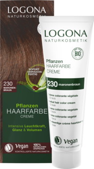 LOGONA Pflanzen-Haarfarbe Creme 230 maronenbraun 150ml