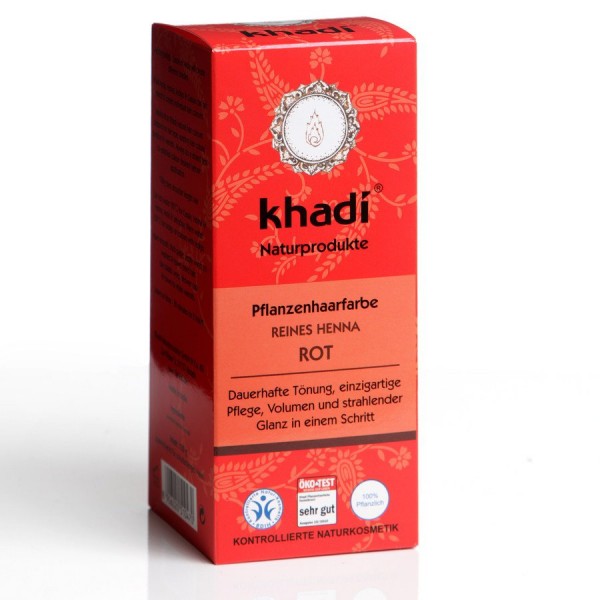 Khadi Pflanzenhaarfarbe Reines Henna Rot 100g