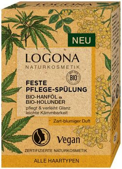 LOGONA Feste Spülung Hanf&Holunder 60g