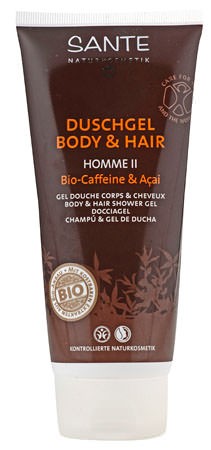 SANTE Homme 2 Duschgel Body and Hair Bio-Caffeine & Açai 200ml