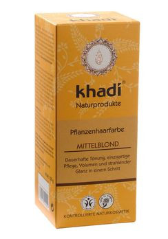 Khadi Pflanzenhaarfarbe Mittelblond 100g