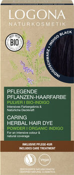LOGONA Pflanzen-Haarfarbe Pulver 12 Indigoschwarz 100g