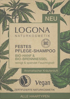 LOGONA Festes Shampoo Bio-Hanf & Bio-Brennessel 60g