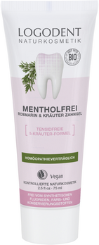 LOGONA Kräuterzahngel Rosmarin MENTHOLFREI Logodent 75ml