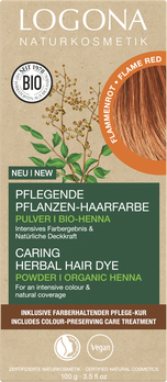 LOGONA Pflegende Pflanzen-Haarfarbe Pulver 03 Flammenrot 100g