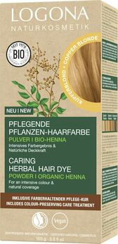 LOGONA Pflegende Pflanzen-Haarfarbe Pulver 02 kupferblond 100g