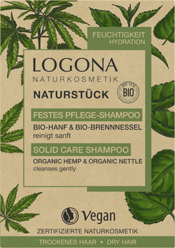 LOGONA Festes Shampoo Bio-Hanf & Bio-Brennessel 60g