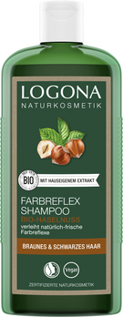 LOGONA Farbreflex Shampoo Braun-Schwarz Bio-Haselnuss 250ml